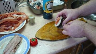 рулет из скумбрии и горбуши