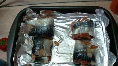 рулет из скумбрии и горбуши