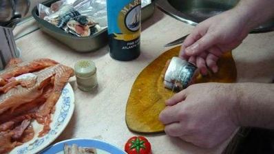 рулет из скумбрии и горбуши