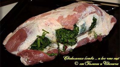 рулет из свинного подбрюшья