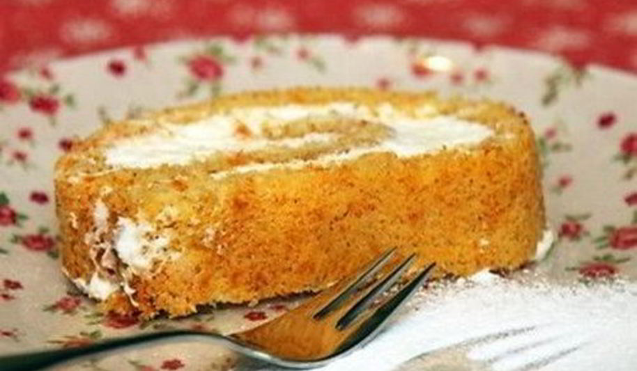 Рецепт рулета из тыквы со сливочной начинкой