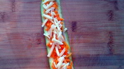 рулетики из кабачков с морковно-сырной начинкой