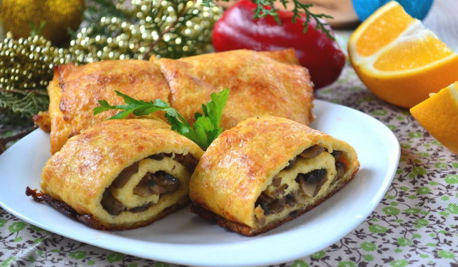 Рецепт сырного рулета на новый год