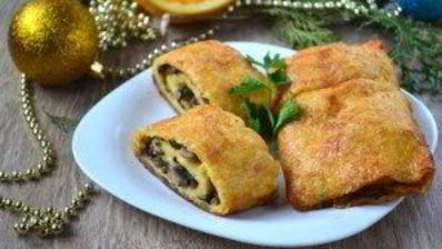 сырный рулет на новый год