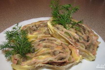 Запеченный рулет из лаваша