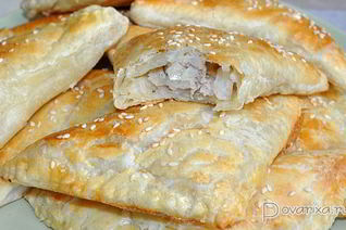 Самса из готового слоеного теста