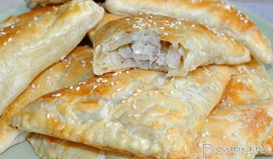Рецепт самсы из готового слоеного теста