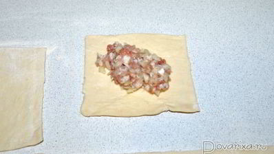 самса из готового слоеного теста