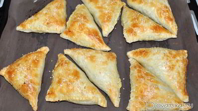 самса из готового слоеного теста