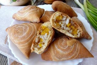 Самса с тыквой и рисом