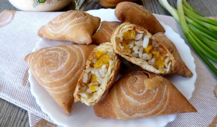 Рецепт самсы с тыквой и рисом