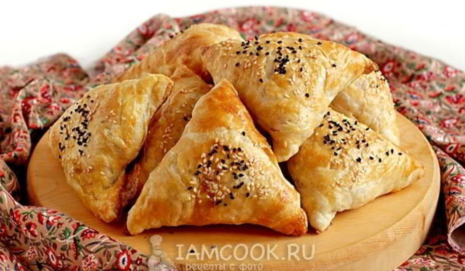 Рецепт самсы с тыквой на готовом слоеном тесте