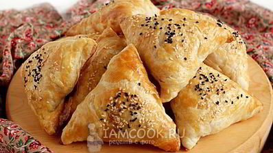 самса с тыквой на готовом слоеном тесте