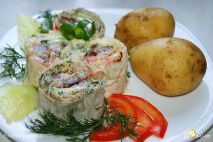 Селедка в лаваше