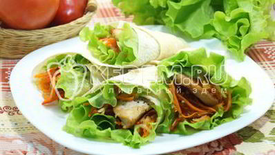 домашняя шаурма с курицей