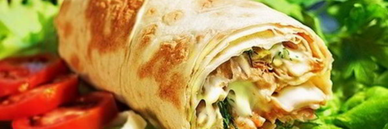 Домашняя шаурма с овощами и куриной грудкой