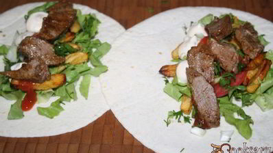 домашняя шаурма с телятиной