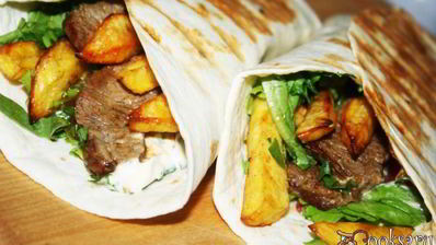 домашняя шаурма с телятиной