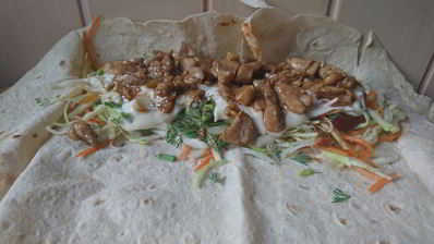 шаурма с домашним майонезом