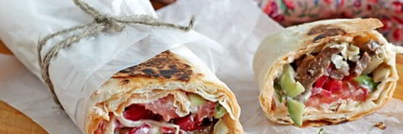 Шаурма с говядиной по-домашнему