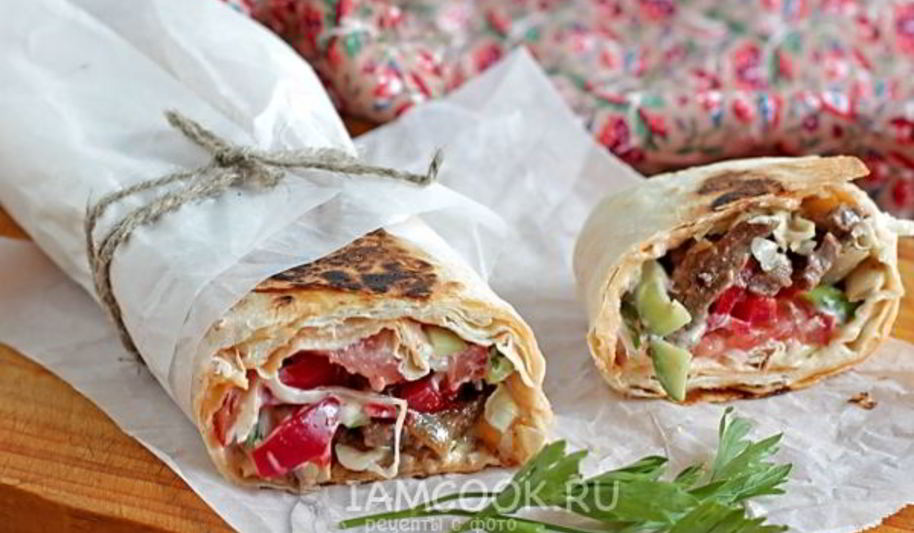 Рецепт шаурмы с говядиной по-домашнему