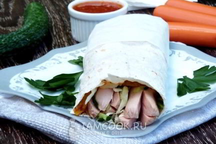 Шаурма с сосиской