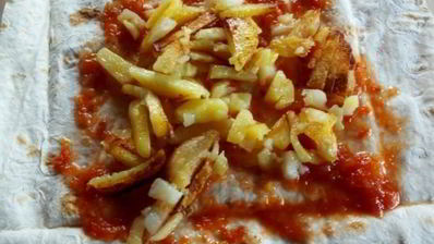 шаурма с сосиской