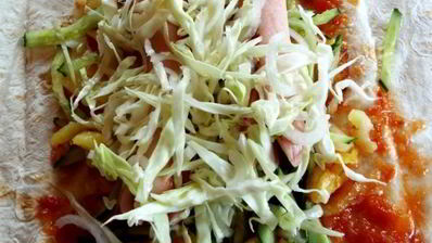 шаурма с сосиской