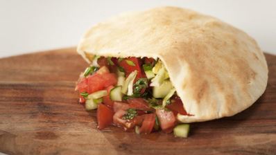 шаверма с бараньими котлетками