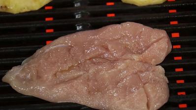 шаверма с курицей на тарелке