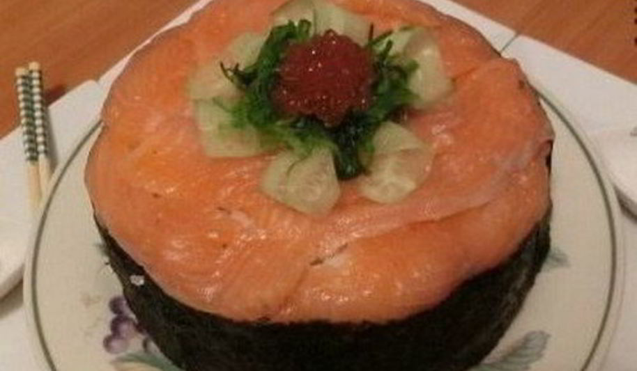 Рецепт праздничного суши-торт с креветками