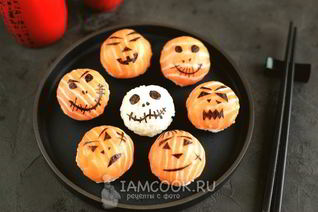 Суши темари на Хэллоуин