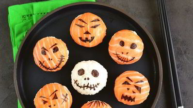 суши темари на хэллоуин