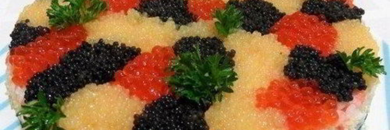 Суши-торт Три икринки