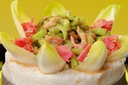 Суши-тортик с креветками