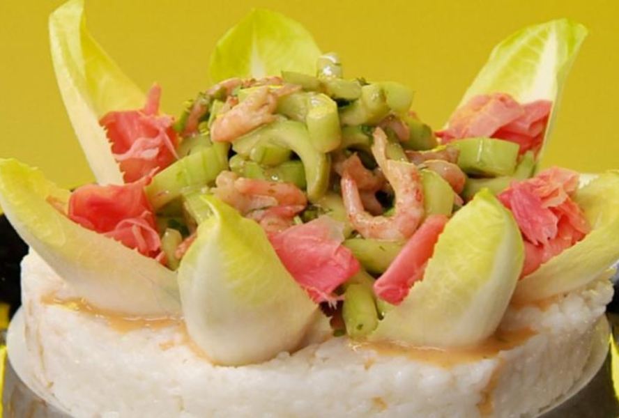 Суши-тортик с креветками