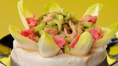 суши-тортик с креветками