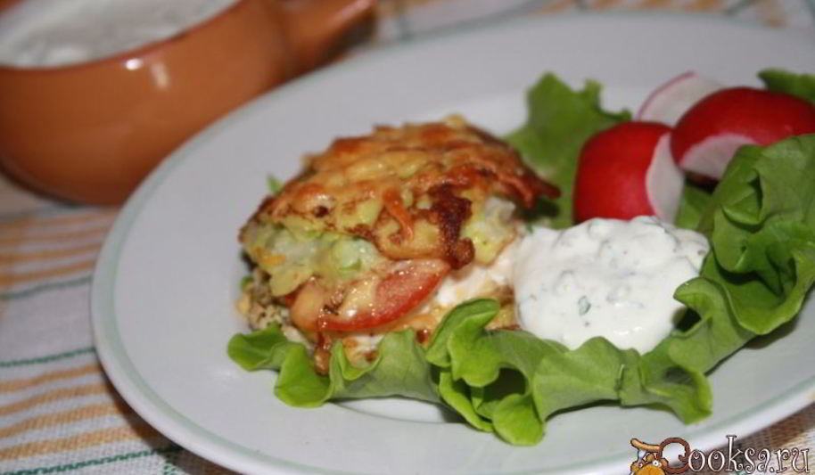 Рецепт кабачковых сэндвичей с начинкой из куриного филе