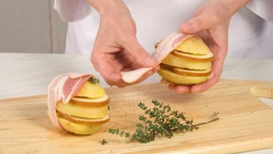 картофельный сэндвич с сальсой