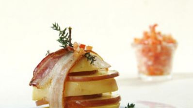 картофельный сэндвич с сальсой