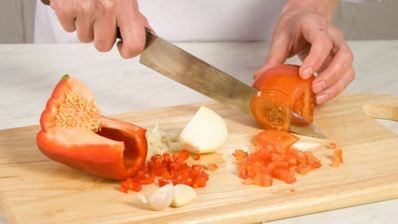 картофельный сэндвич с сальсой