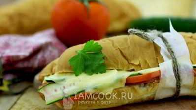 сэндвич с колбасой