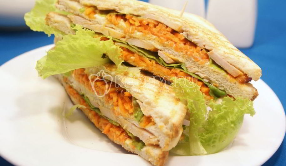 Рецепт сэндвича с копченой курицей
