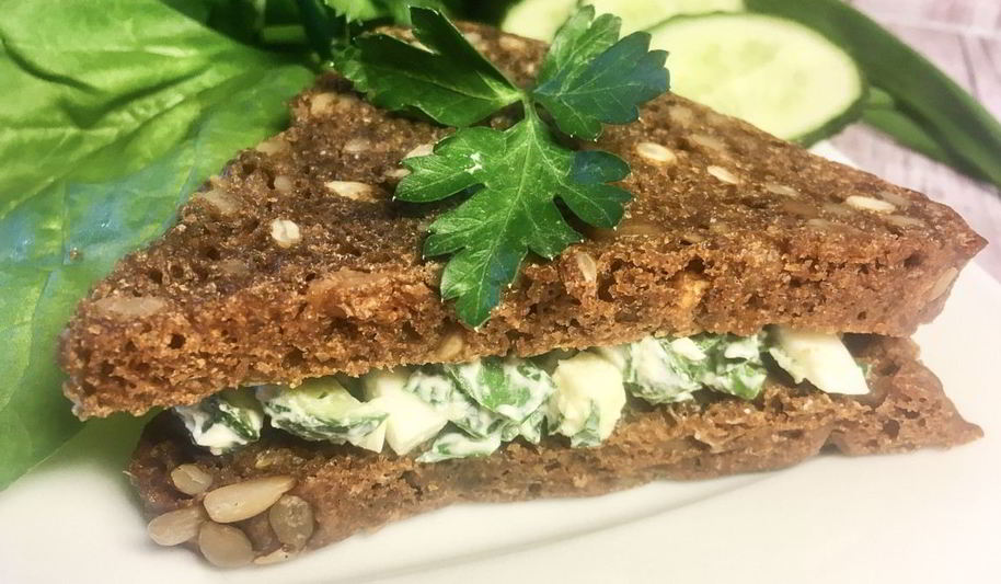 Рецепт сэндвича с зеленым салатом