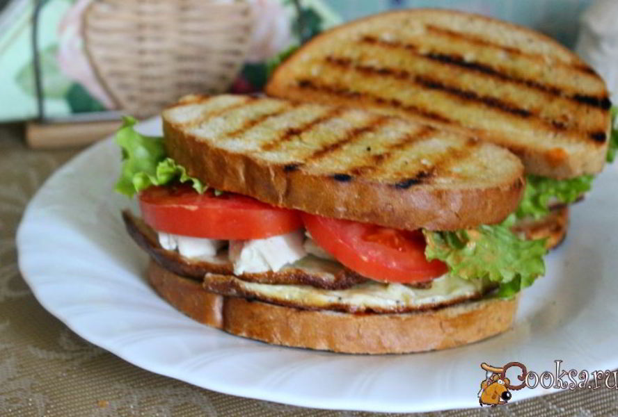 Сэндвичи с курицей и омлетом