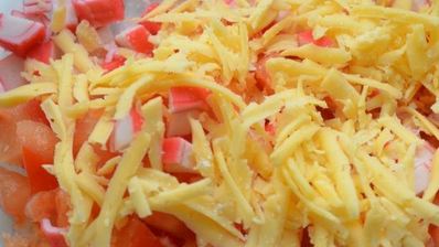 хлебная тарталетка с салатом лито