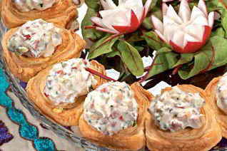 Кольцо из тарталеток с овощами