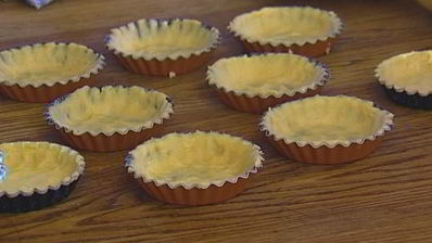 лимонные тарталетки с голубикой