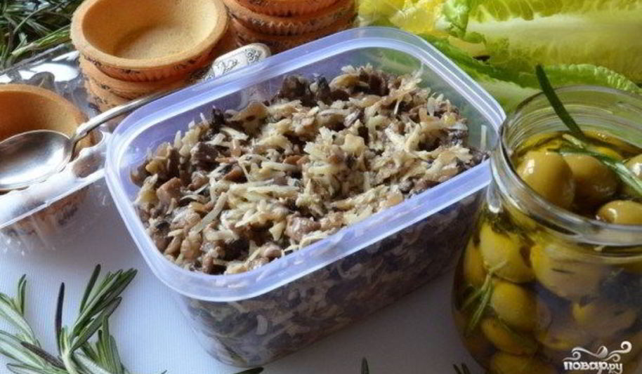 Рецепт начинки для тарталеток с грибами