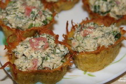 Начинка для тарталеток с красной рыбой